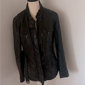 Women's Gap Black Leather Jacket - 2010